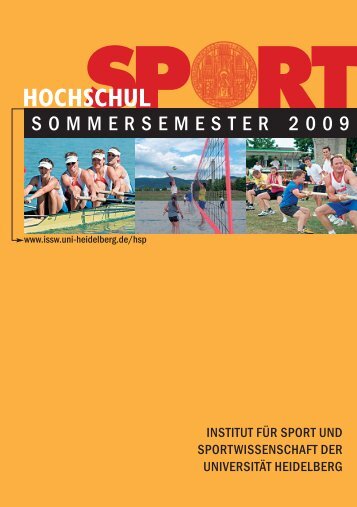 sommersemester 2009 hochschul - Hochschulsport - Uni.hd.de