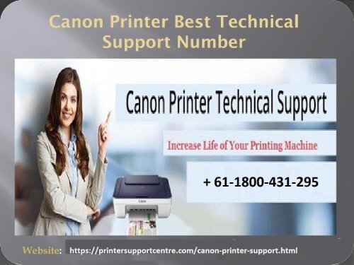 Canon printer support number + 61-1800-431-295