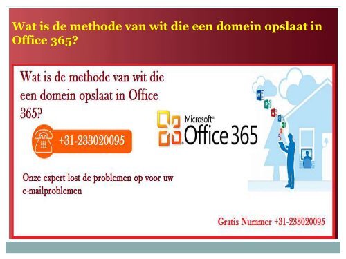 Wat is de methode van wit die een domein opslaat in Office 365