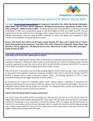 Electric power steering market