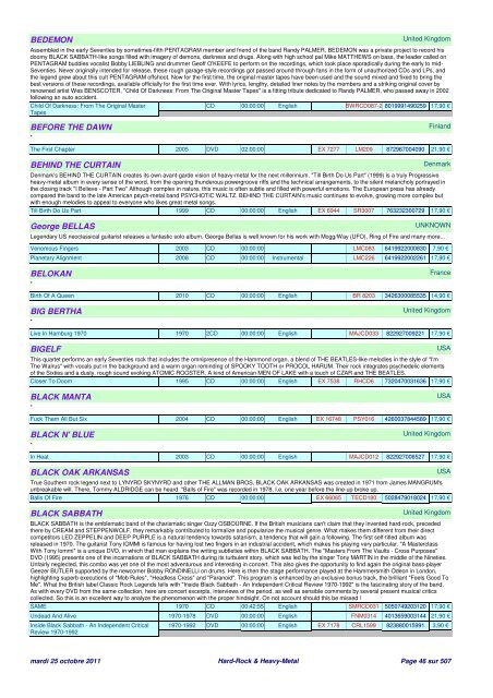 General Catalogue Blues & Soul - Musea