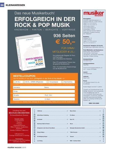 Musiker Magazin 2/2018