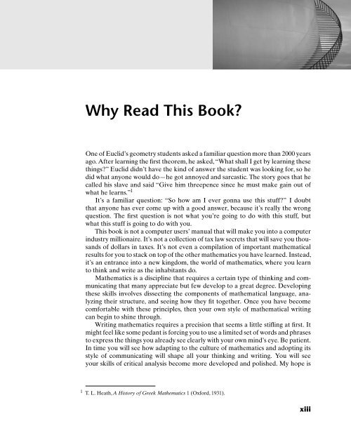 Why Read This Book? - Index of