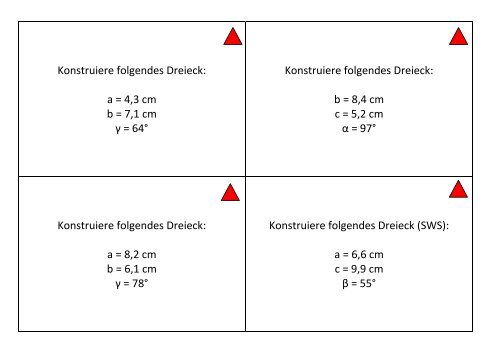 Dreieckskonstruktionen