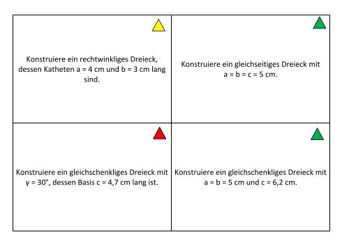 Dreieckskonstruktionen