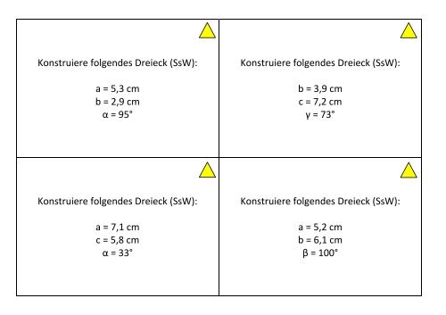 Dreieckskonstruktionen