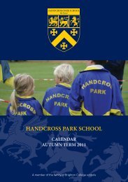 Calendar autumn term 2011 - Handcross Park School