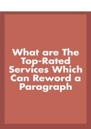 What are The Top-Rated Services Which Can Reword a Paragraph