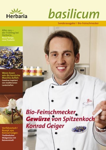 Bio-Feinschmecker Gewürze von Spitzenkoch Konrad Geiger