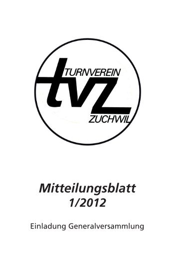 Mitteilungsblatt 1/2012 - Turnverein Zuchwil