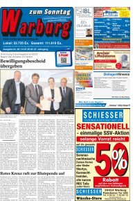 Warburg zum Sonntag 2016 KW 09 Warburg zum Sonntag 2016 KW 09