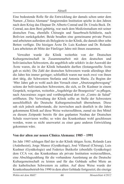 IV - CCA Monatsblatt