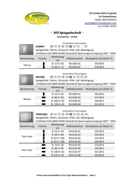 SCF-Spiegel-Bruttopreisliste 1-2018