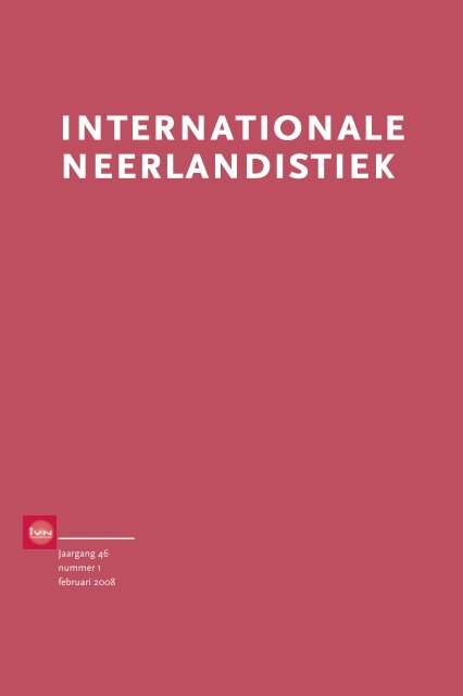 IN 1, februari 2008 - Internationale Vereniging voor Neerlandistiek