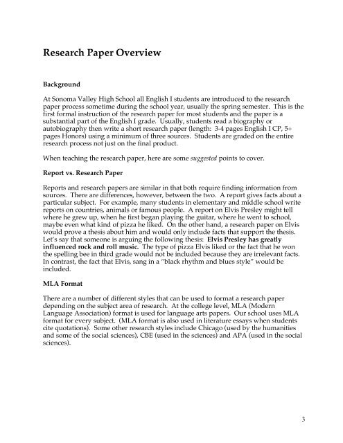 Teaching Thesis Statements Sonoma Valley High School
