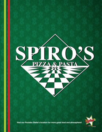 FULL MENU - Spiro's Pizza & Pasta