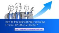 Troubleshoot Paper Jamming Errors in HP Office Jet Printer