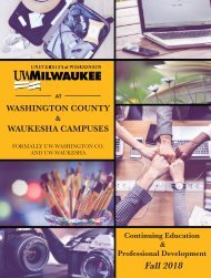 2018 Catalog UWM Waukesha & Washington Co