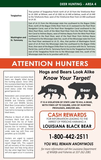 Louisiana Hunting Regulations 2016-2017