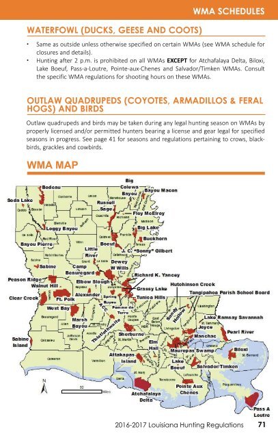 Louisiana Hunting Regulations 2016-2017