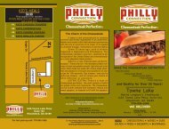 Menu Layout to Spec - Philly Connection