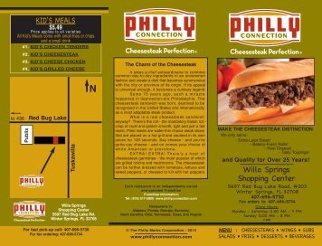 Menu Layout to Spec - Philly Connection