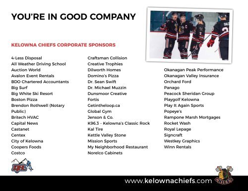 Kelowna Chiefs Media Kit 2018/19