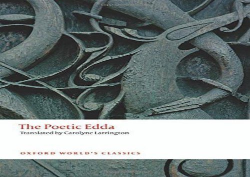 Free PDF The Poetic Edda 2/e (Oxford World s Classics) For Full
