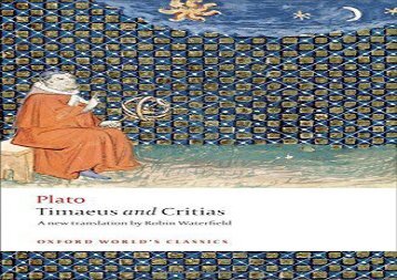 AudioBook Timaeus and Critias (Oxford World s Classics) Epub