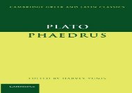 Free PDF Plato: Phaedrus (Cambridge Greek and Latin Classics) For Full