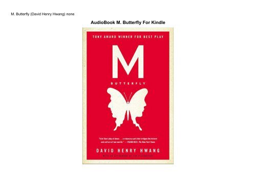 AudioBook M. Butterfly For Kindle