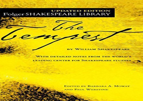 Read Online The Tempest (New Folger Library Shakespeare) For Kindle