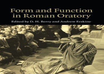 PDF Online Form and Function in Roman Oratory Epub