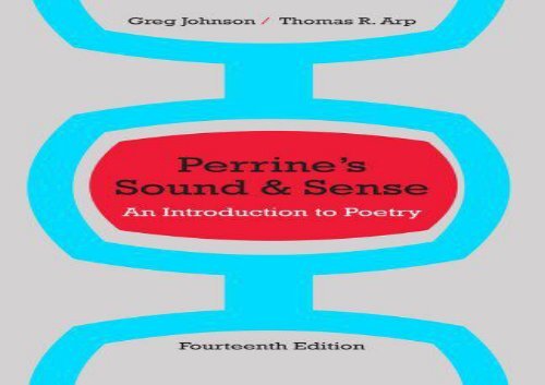 PDF Online Perrine s Sound   Sense: An Introduction to Poetry Any Format