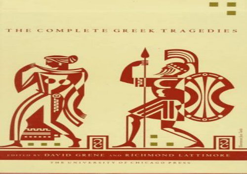 PDF Download The Complete Greek Tragedies Review