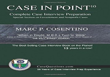 [+]The best book of the month Case in Point 10: Complete Case Interview Preparation [PDF] 