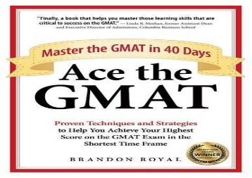 [+][PDF] TOP TREND Ace the GMAT: Master the GMAT in 40 Days [PDF] 