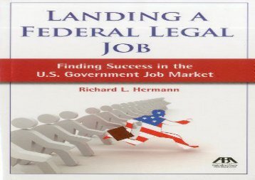 [+]The best book of the month Landing a Federal Legal Job: Finding Success in the U.S. Government Job Market  [FREE] 