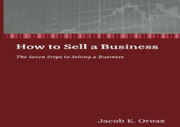 [+][PDF] TOP TREND How to Sell a Business: The Seven Steps to Selling a Business [PDF] 