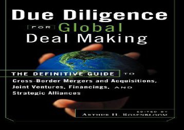 [+]The best book of the month Due Diligence for Global Deal Making: The Definitive Guide to Cross-Border Mergers and Acquistions, Joint Ventures, Financings and Strategic Alliances (Bloomberg Financial)  [NEWS]