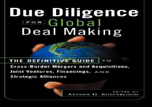 [+]The best book of the month Due Diligence for Global Deal Making: The Definitive Guide to Cross-Border Mergers and Acquistions, Joint Ventures, Financings and Strategic Alliances (Bloomberg Financial)  [NEWS]