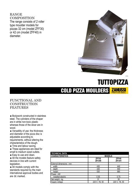 COLD PIZZA MOULDERS - Electrolux