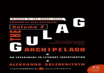 AudioBook The Gulag Archipelago Volume 2: An Experiment in Literary Investigation (P.S.) For Full