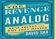 [+][PDF] TOP TREND The Revenge of Analog: Real Things and Why They Matter  [READ] 