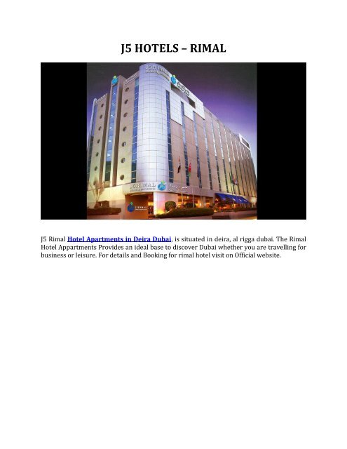 J5 Hotels RIMAL PDF