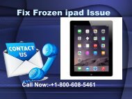 Fix Frozen ipad Issue