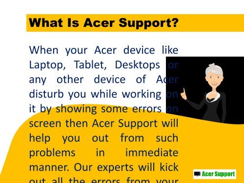 Acer Support- Takes The Error Out From Acer Laptop