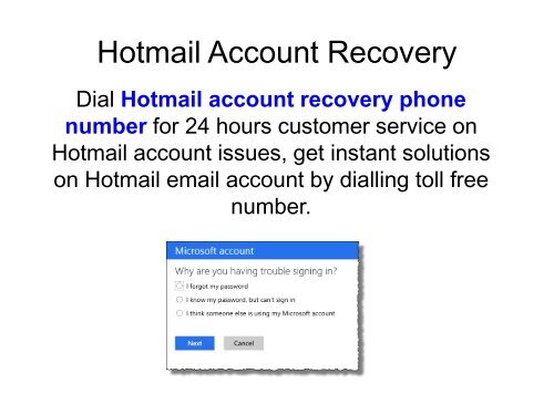 hotmail account recovery