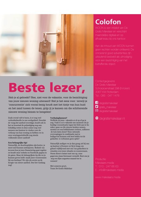 De Gratis Makelaar WOON magazine, uitgave #2 - 2018