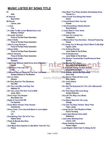 MUSIC LISTED BY SONG TITLE - Home.gci.net